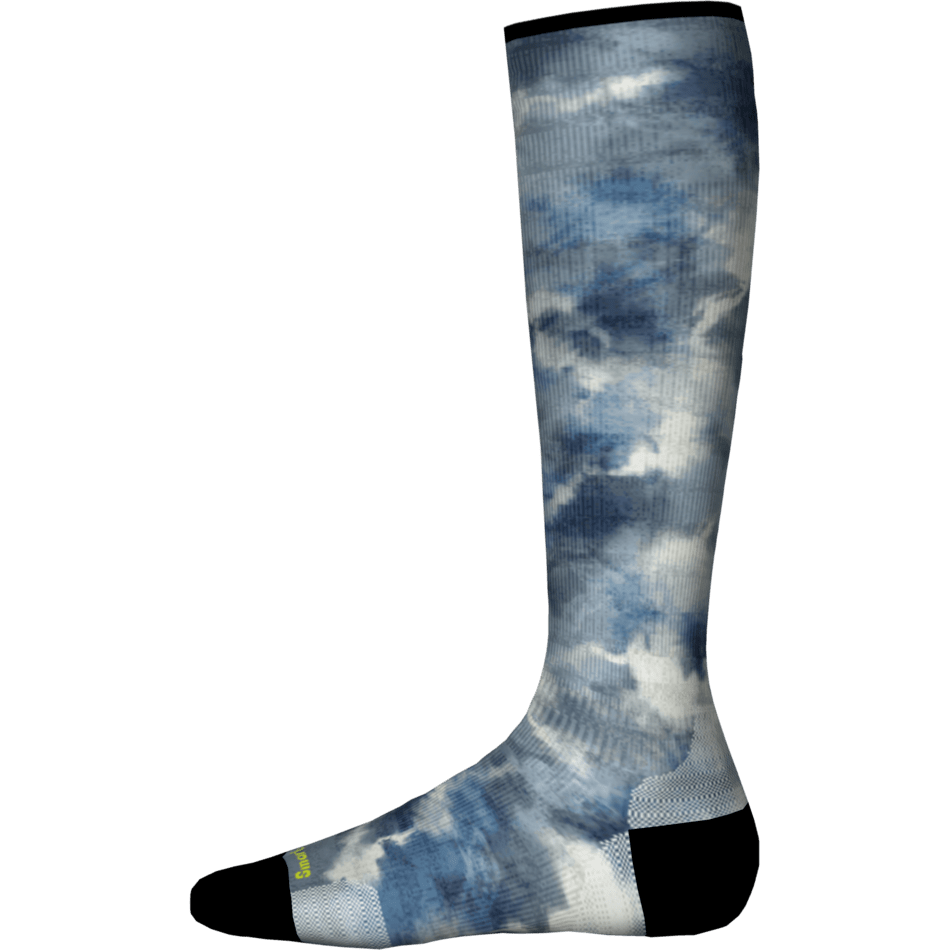 Smartwool Junior Ski Zero Cushion Tie Dye Print Over The Calf Socks 2025-Socks-M-Deep Navy 092-Kunstadt Sports