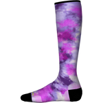 Smartwool Junior Ski Zero Cushion Tie Dye Print Over The Calf Socks 2025-Socks-M-Purple Iris L90-Kunstadt Sports