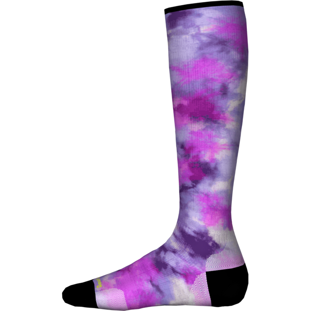 Smartwool Junior Ski Zero Cushion Tie Dye Print Over The Calf Socks 2025-Socks-M-Purple Iris L90-Kunstadt Sports