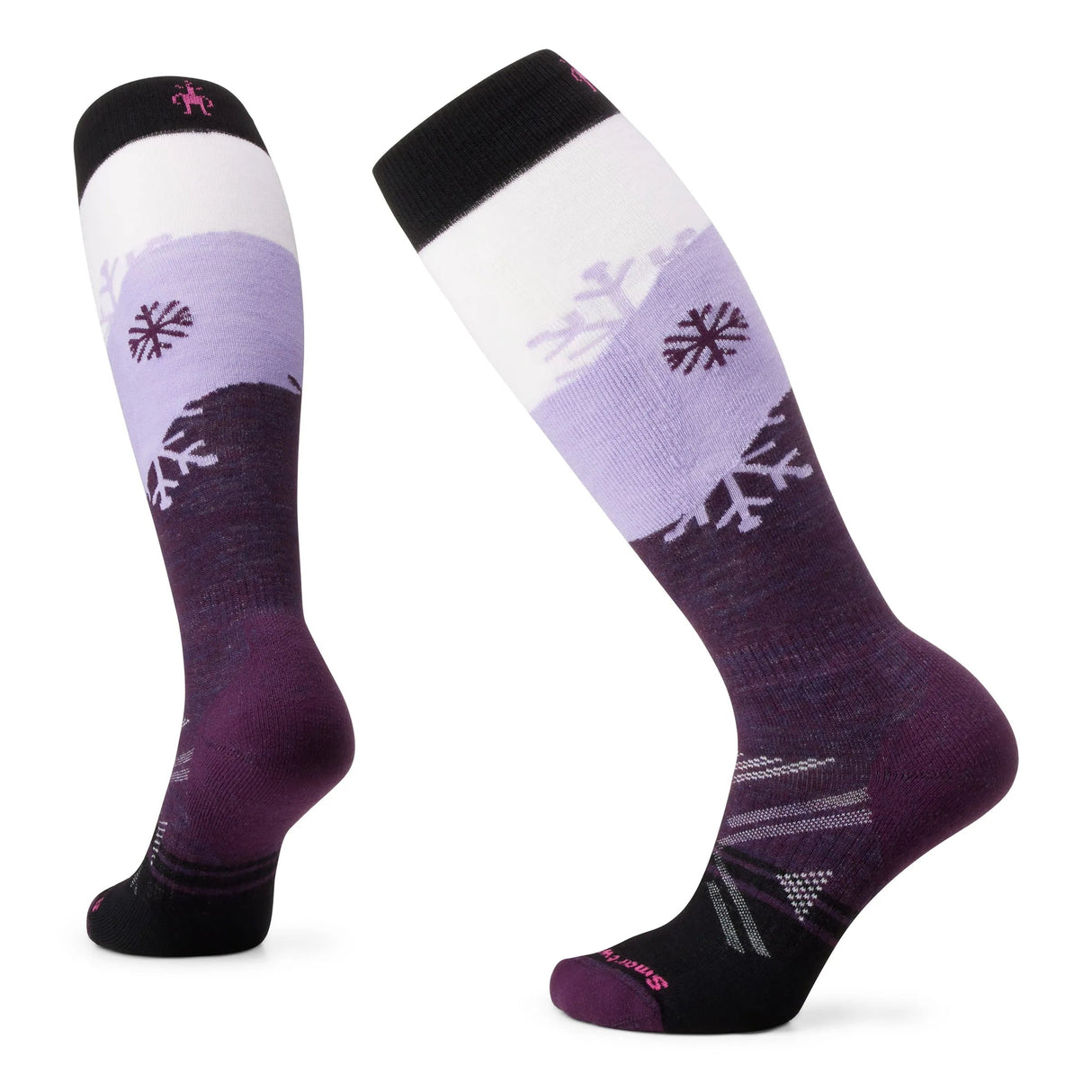 Chaussettes de ski pour femmes Smartwool à coussinets intégral motif Snowpocalypse au-dessus du mollet 2025