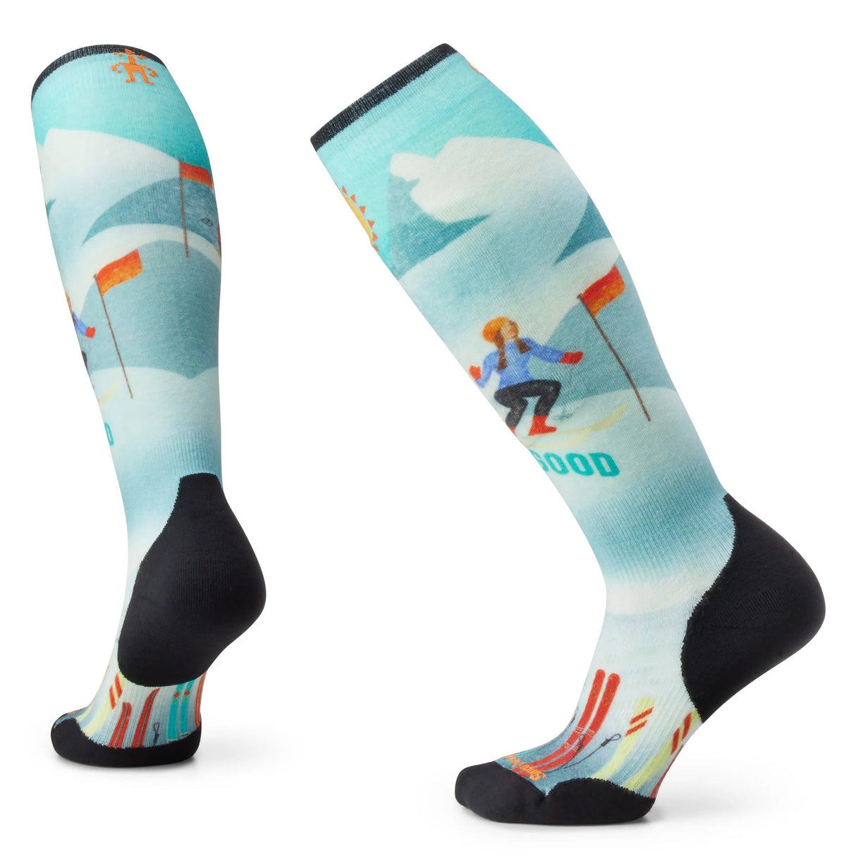 Chaussettes de ski Smartwool pour femme avec coussinet ciblé et imprimé lapin de neige 2025