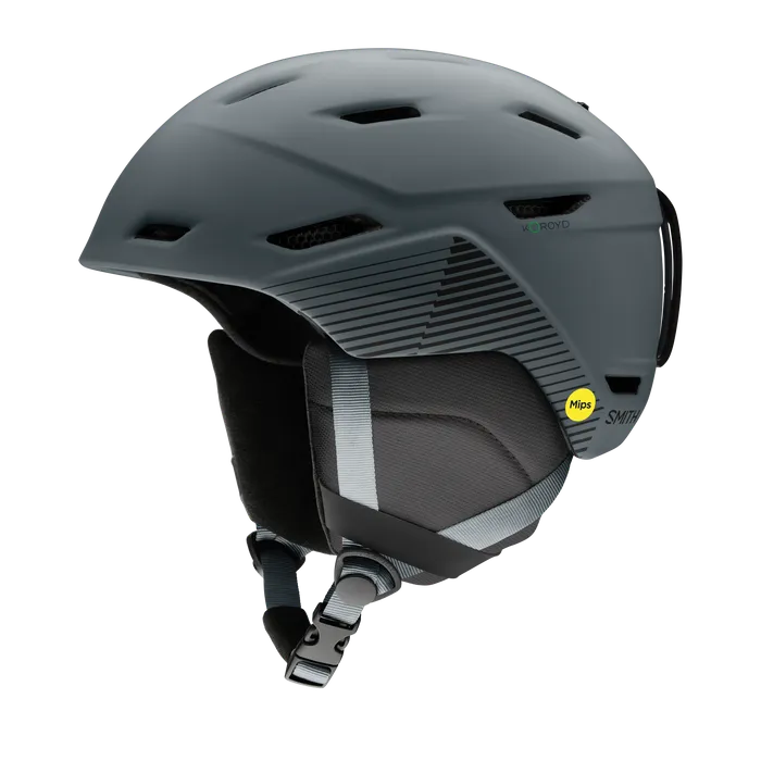 Smith Mission MIPS Helmet 2025-Ski/Snowboard Helmets-Small 51-55CM-Matte Slate Stripes-Kunstadt Sports