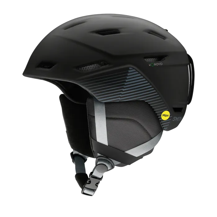 Smith Mission MIPS Helmet 2025-Ski/Snowboard Helmets-Small 51-55CM-Matte Black Stripes-Kunstadt Sports