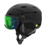 Smith Survey MIPS Helmet 2025-Ski/Snowboard Helmets-Small 51-55CM-Matte Black with ChromaPop Everyday Green Mirror-Kunstadt Sports