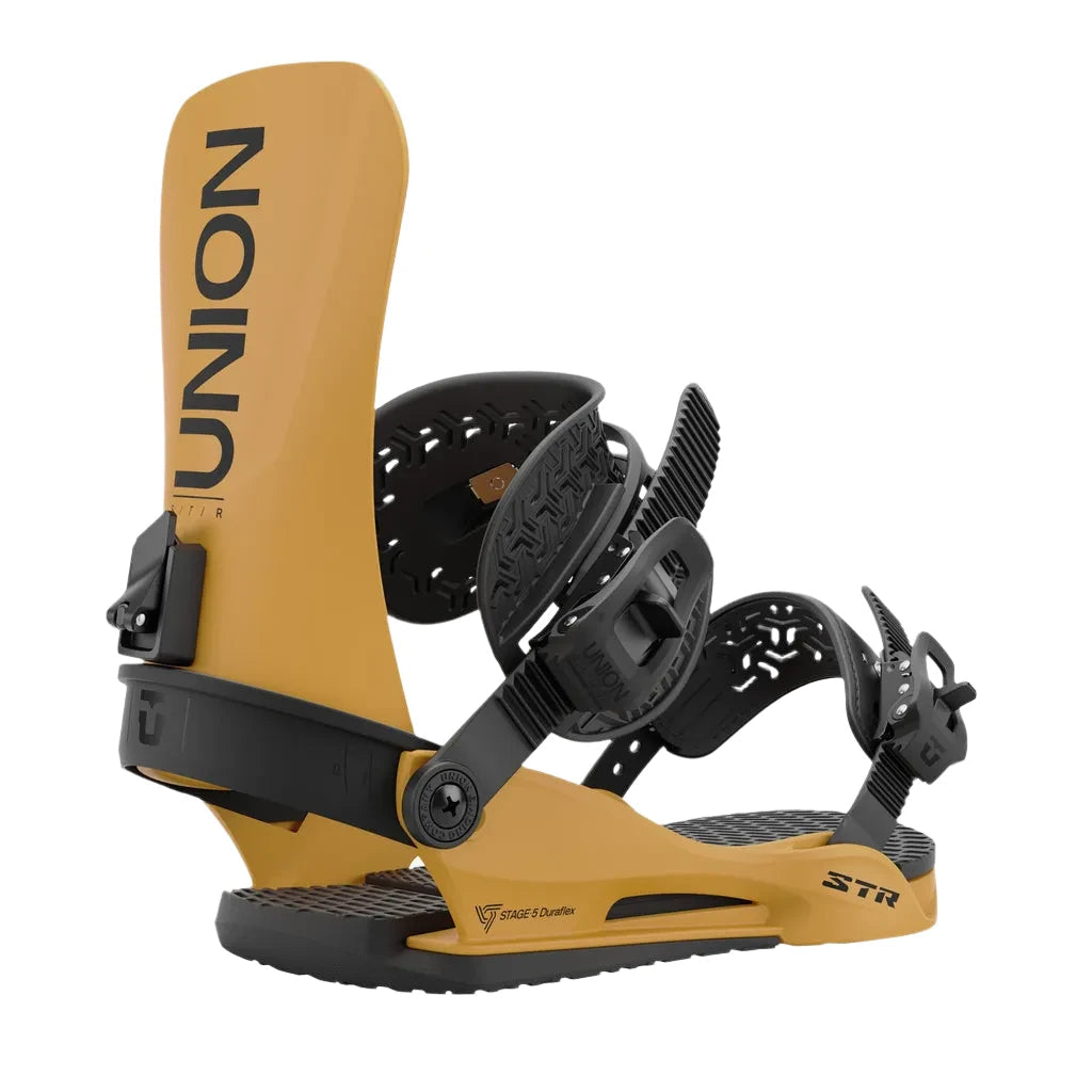 Union STR Snowboard Binding 2025-Snowboard Bindings-M-Black-Kunstadt Sports