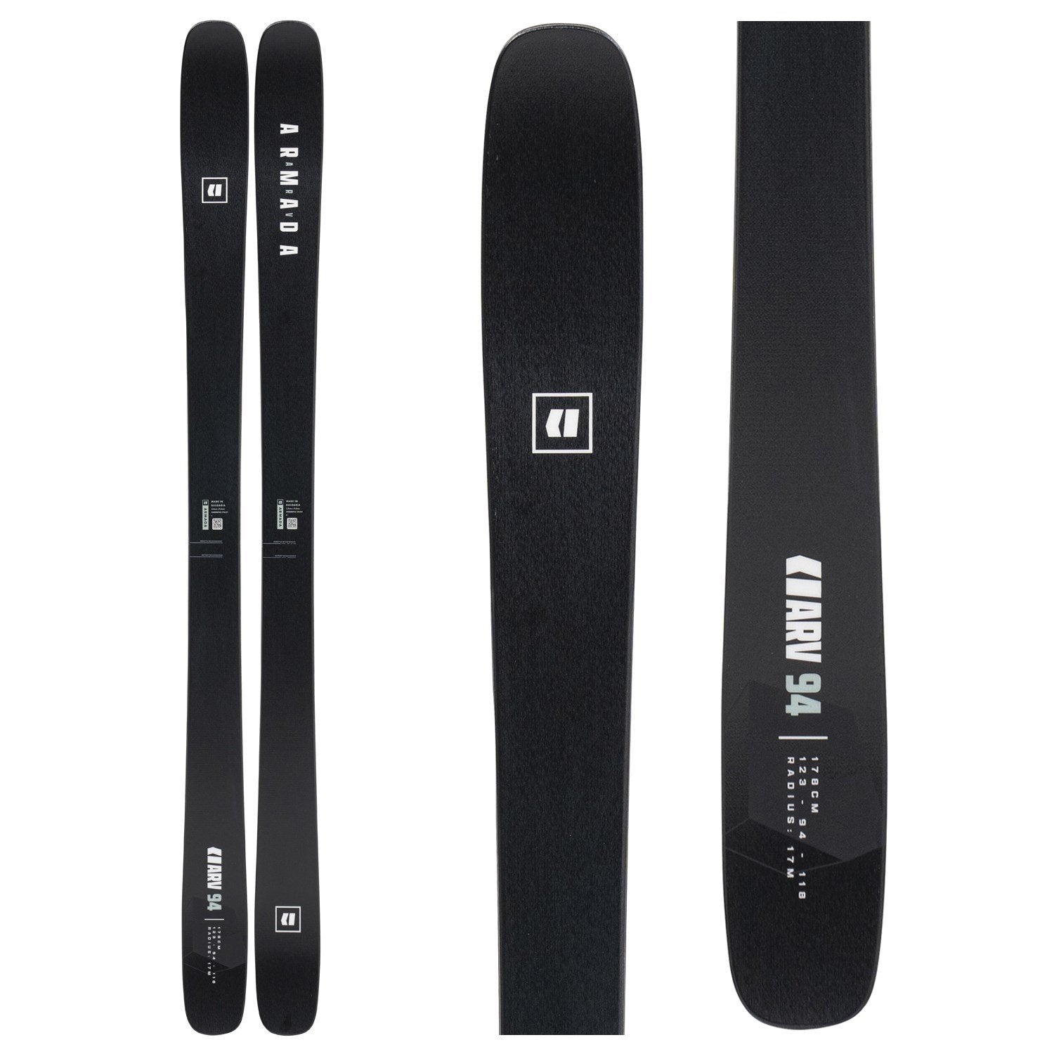 スキー armada arv mini 125cm Armada ARV 94 Black Ski 2026 – Kunstadt Sports