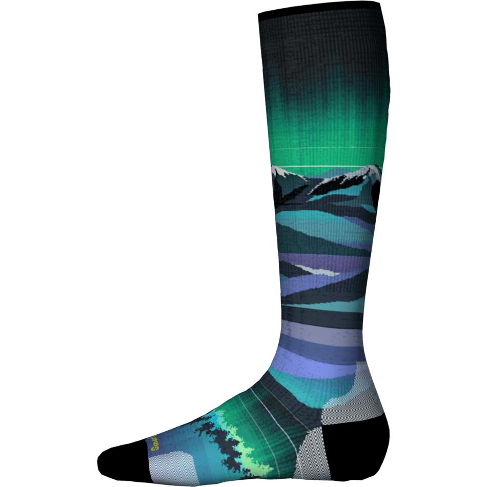 Smartwool Junior Ski Zero Cushion Aurora Flash Print Over The Calf Socks 2026