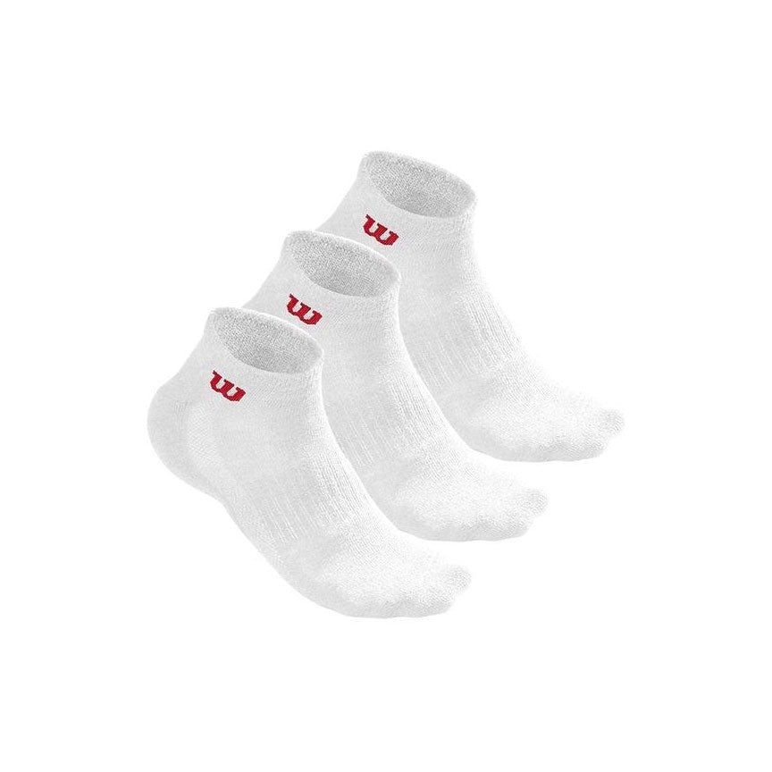 Wilson 2019 Men's White Quarter Sock 3 pack