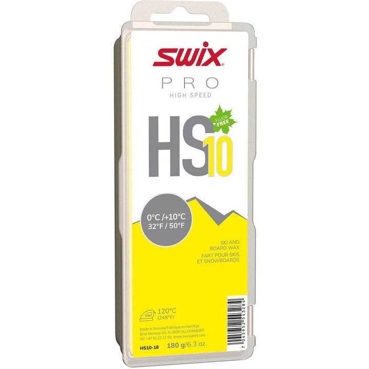 Swix Pro High Speed HS10 Yellow 0C to +10C Wax