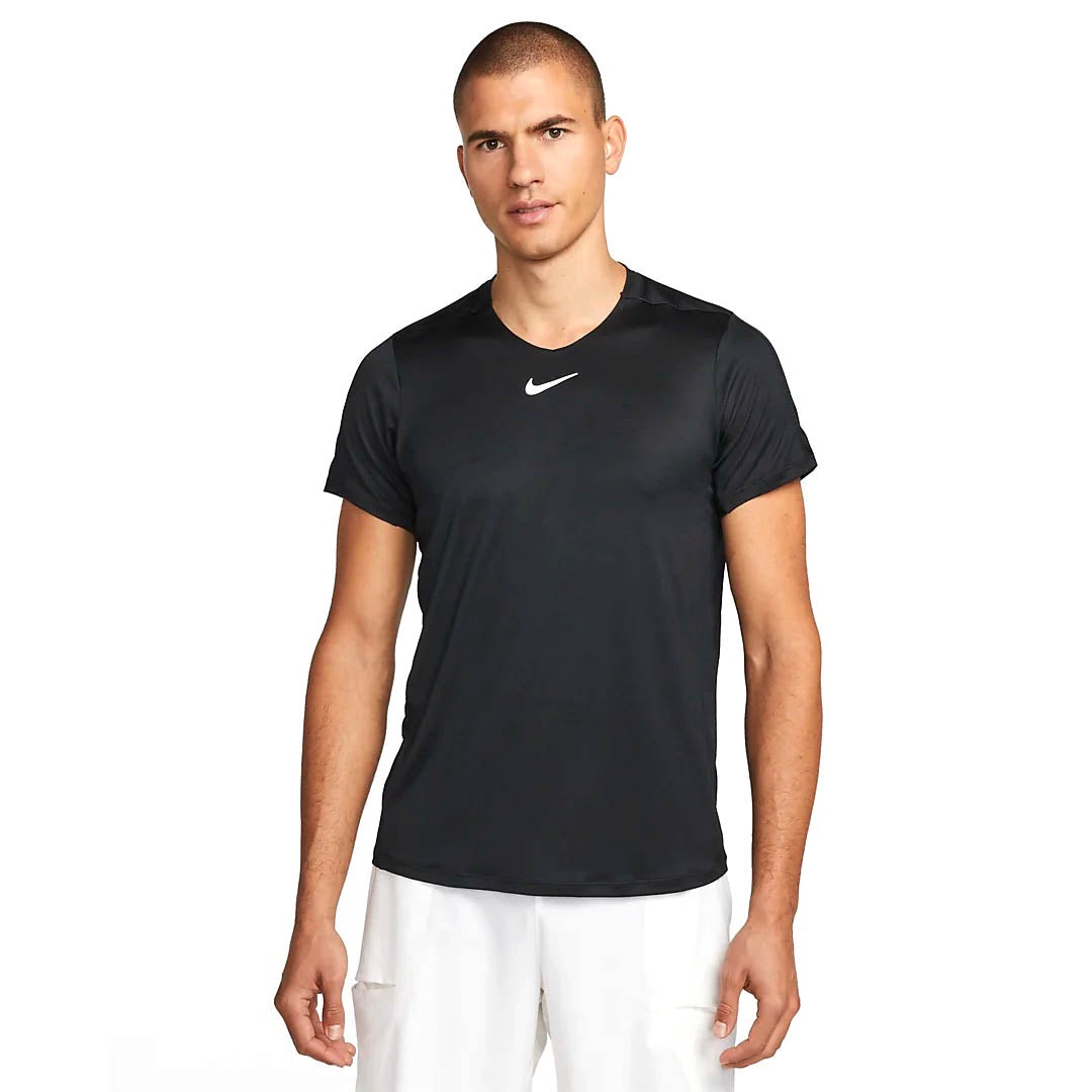 Polo Nike Court Dri-Fit Advantage (Homme) - Noir/Blanc