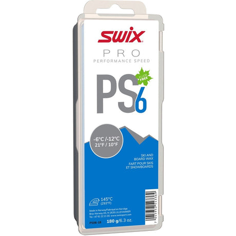 Swix Pure Performance Speed PS06 Blue -6C to -12C Wax